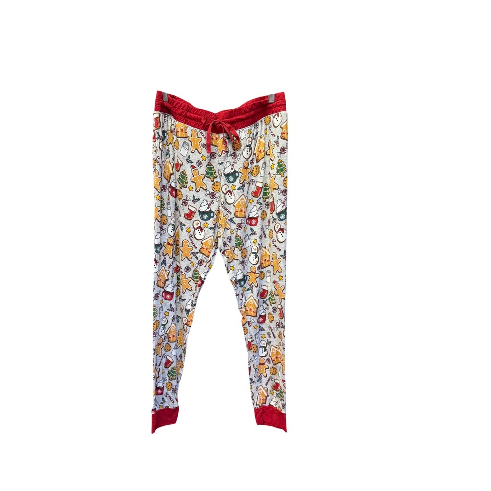 Little Sleepies Women's Gingerbread Bamboo Pajama Pants Medium Holiday Christmas